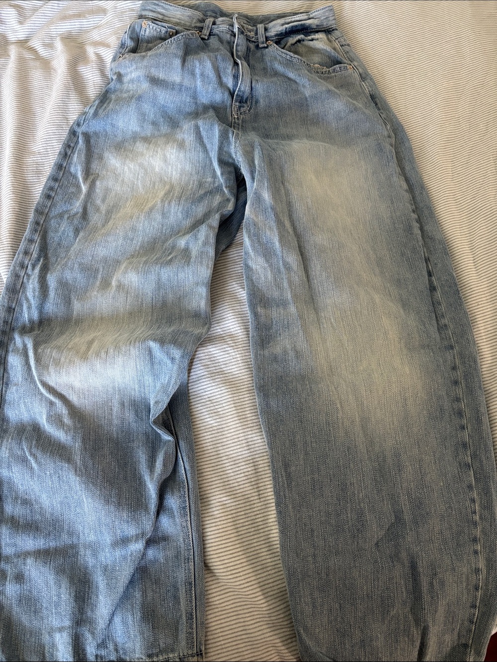 Lewkin Baggy Light Blue Denim Jeans Size 26